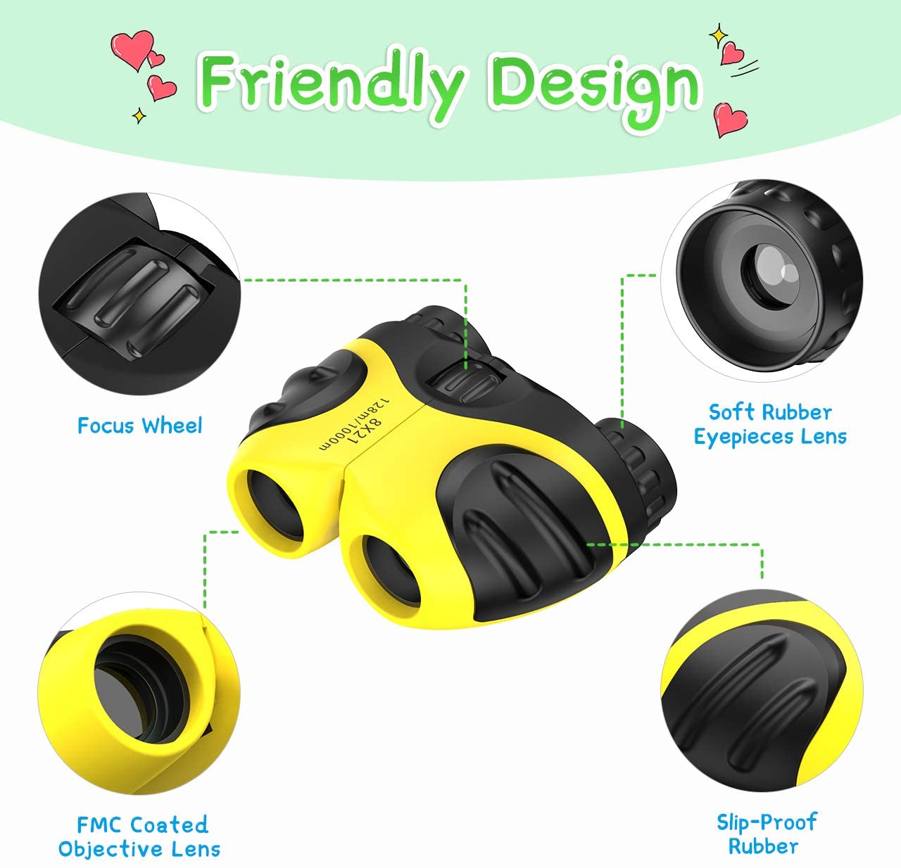 Hawkko Binocular for Kids, Compact High Resolution Shockproof Binoculars