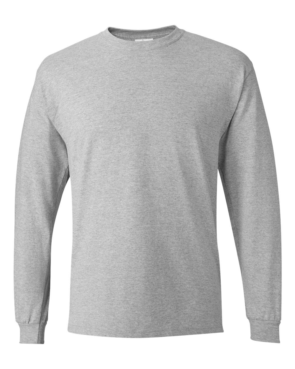 Hawkko Men's Essentials Long Sleeve T-Shirt Pack, Crewneck Cotton Tees, Light Steel, 4-Pack