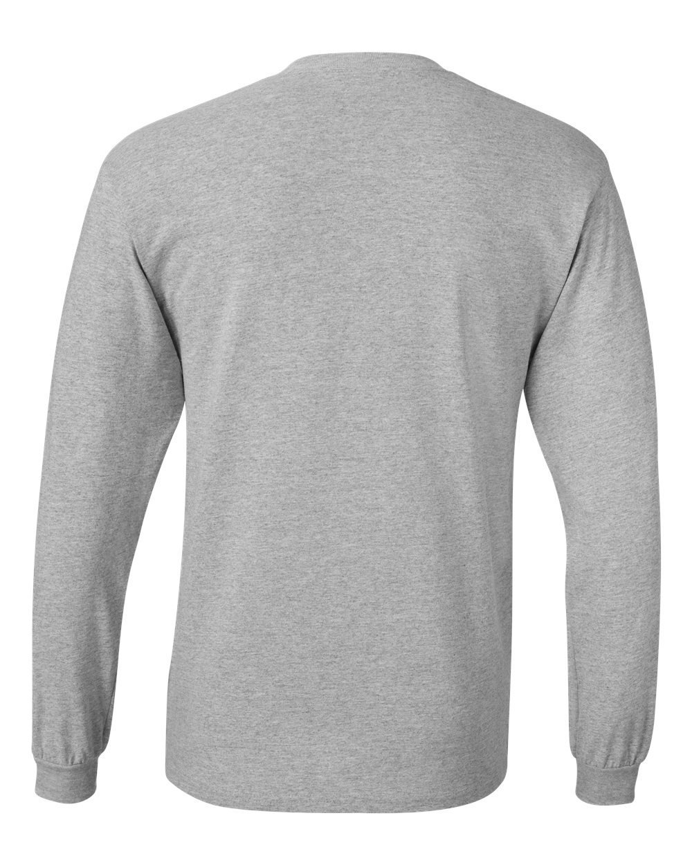 Hawkko Men's Essentials Long Sleeve T-Shirt Pack, Crewneck Cotton Tees, Light Steel, 4-Pack