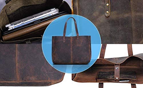 Hawkko Leather Shoulder Bag Tote for Women Purse Satchel Travel Bag shopping Carry Messenger Multipurpose Handbag