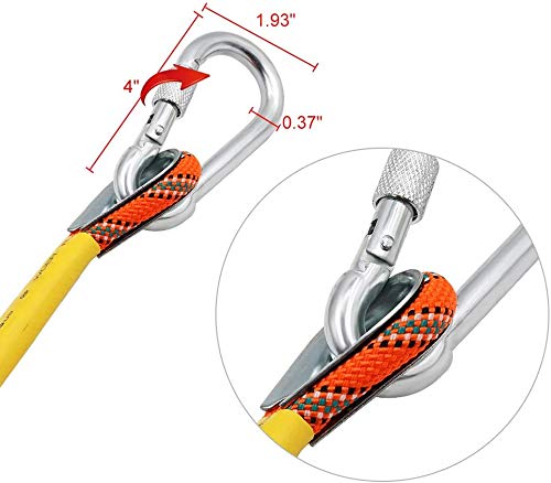 Hawkko Outdoor Climbing Rope 10M(32ft) 20M(64ft) 30M (96ft) 50M(160ft) Rock Climbing Rope, Escape Rope Ice Climbing Equipment Fire Rescue Parachute Rope (32 foot)