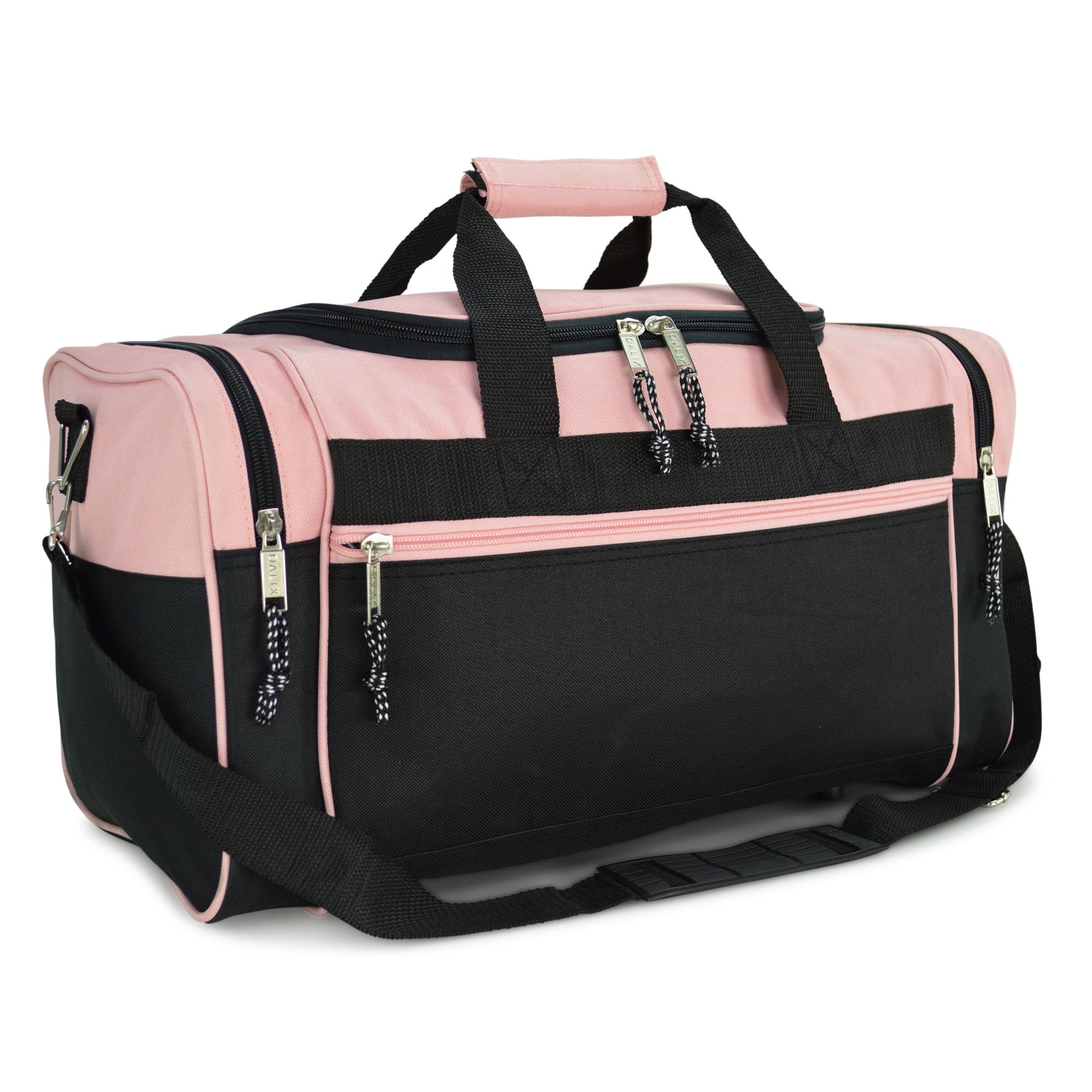 Hawkko 21" Blank Sports Duffle Bag Gym Bag Travel Duffel with Adjustable Strap in Pink