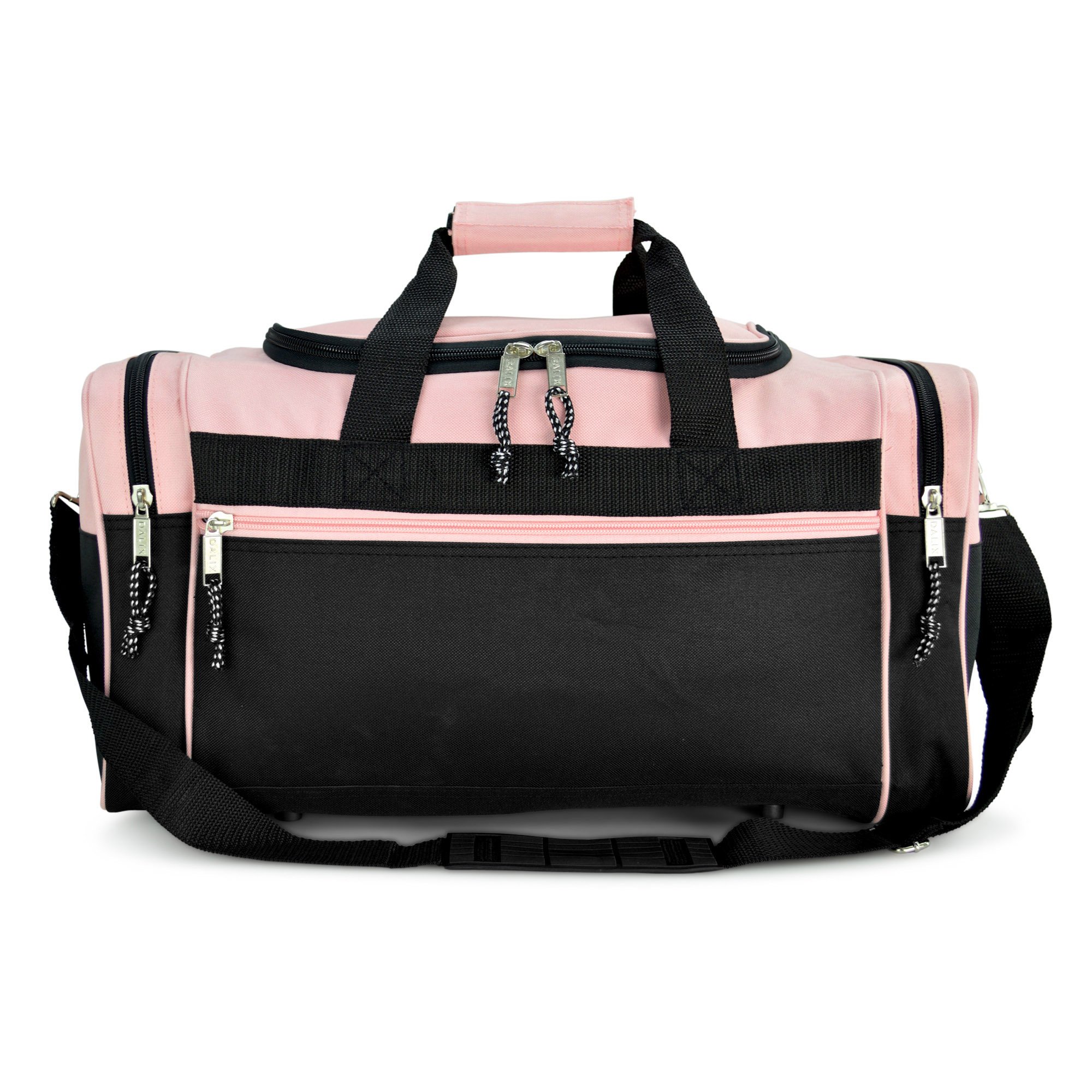 Hawkko 21" Blank Sports Duffle Bag Gym Bag Travel Duffel with Adjustable Strap in Pink