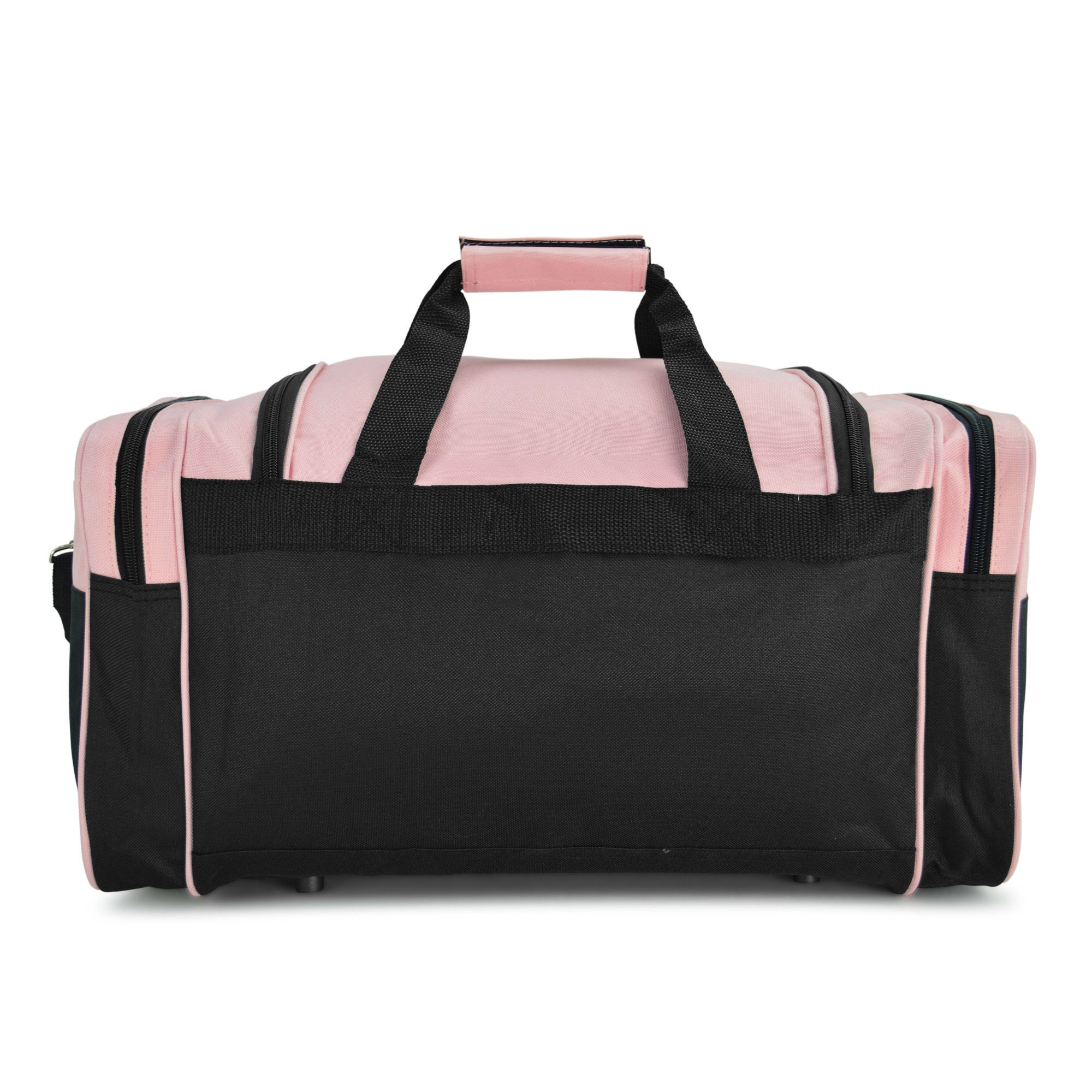 Hawkko 21" Blank Sports Duffle Bag Gym Bag Travel Duffel with Adjustable Strap in Pink