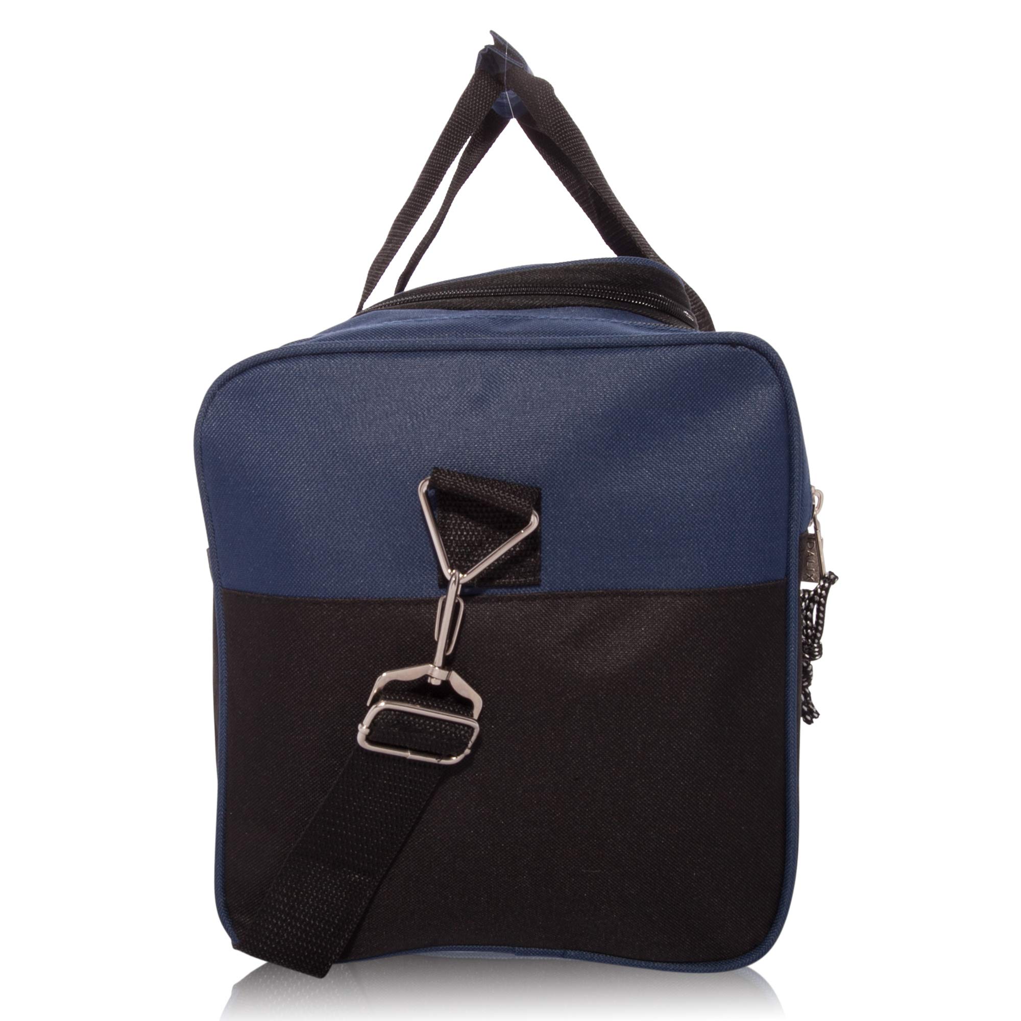 Hawkko 21" Blank Sports Duffle Bag Gym Bag Travel Duffel with Adjustable Strap in Navy Blue