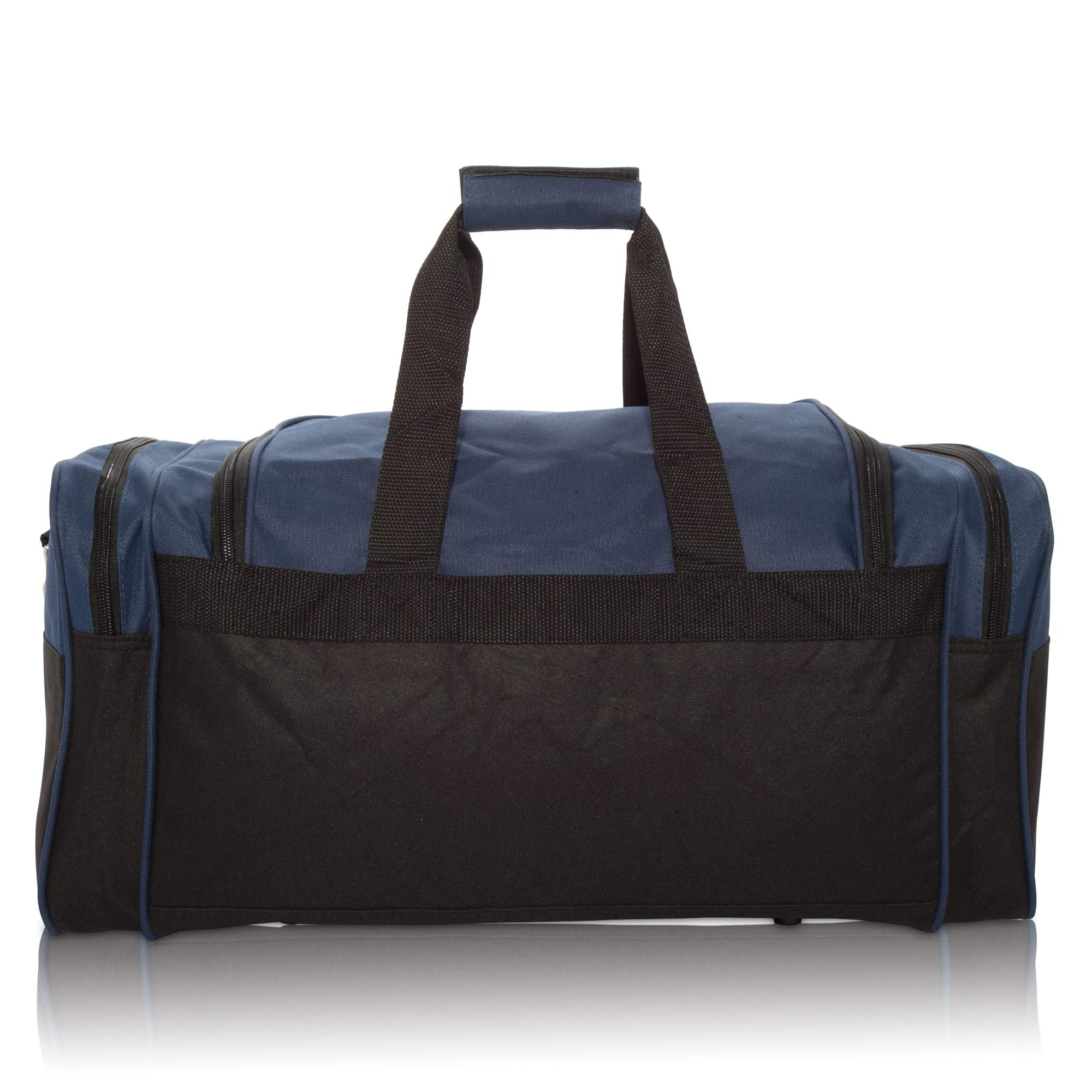 Hawkko 21" Blank Sports Duffle Bag Gym Bag Travel Duffel with Adjustable Strap in Navy Blue