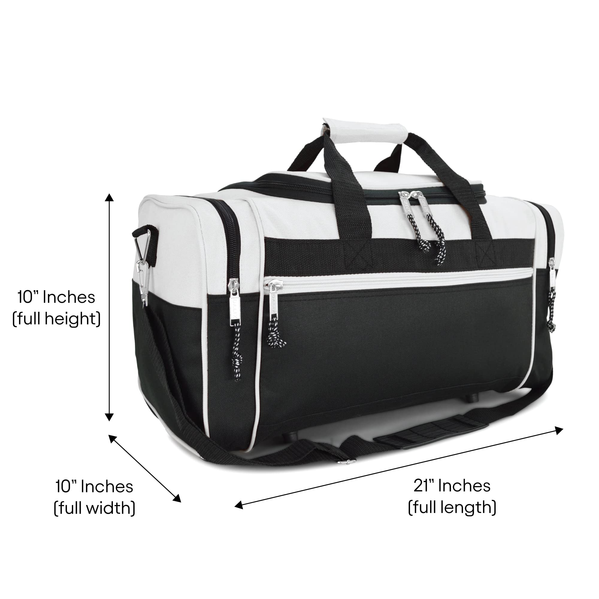 Hawkko 21" Sports Duffle Bag Gym Travel Pack in White