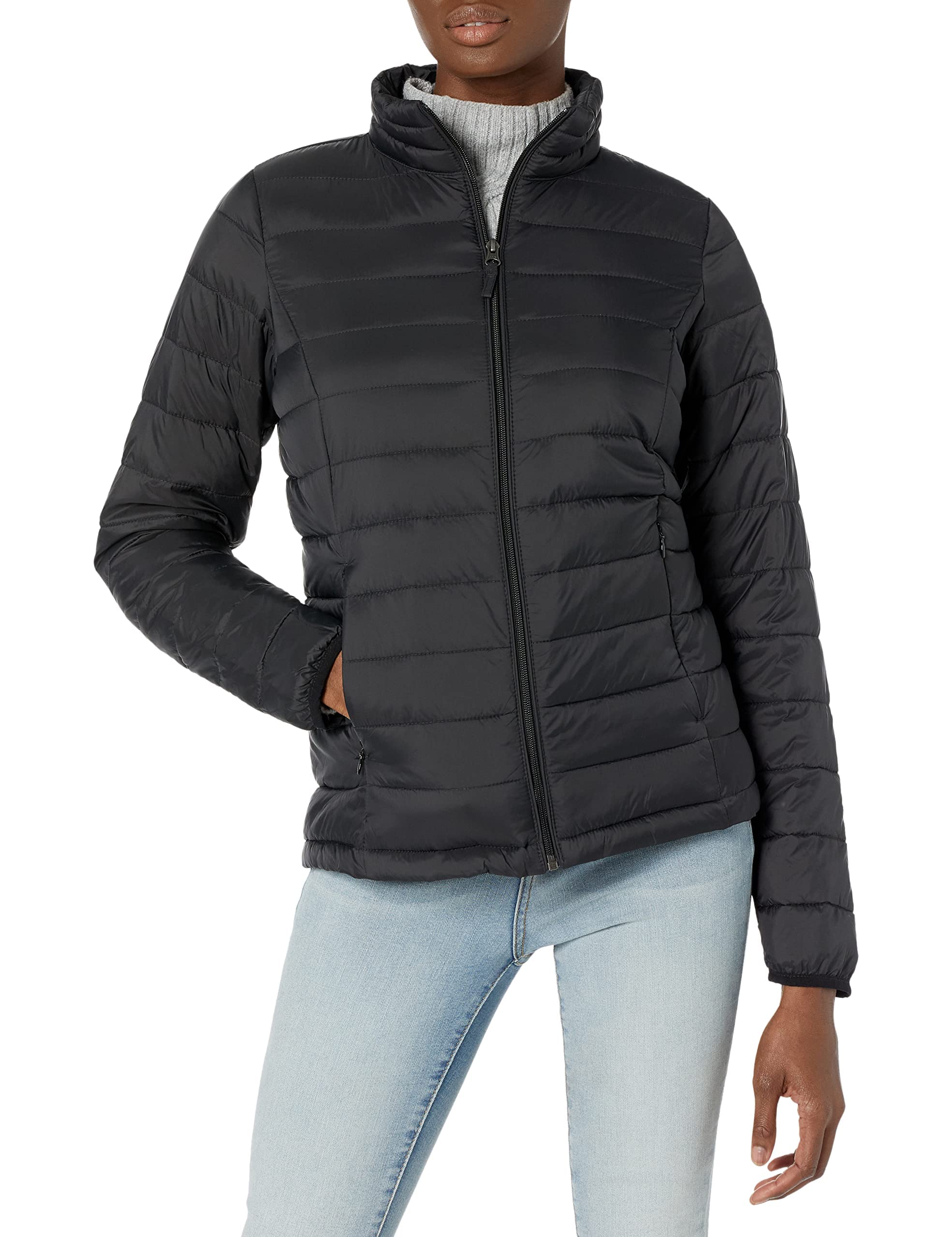 Hawkko Women's Lightweight Long-Sleeve Water-Resistant Puffer Jacket (Available in Plus Size)