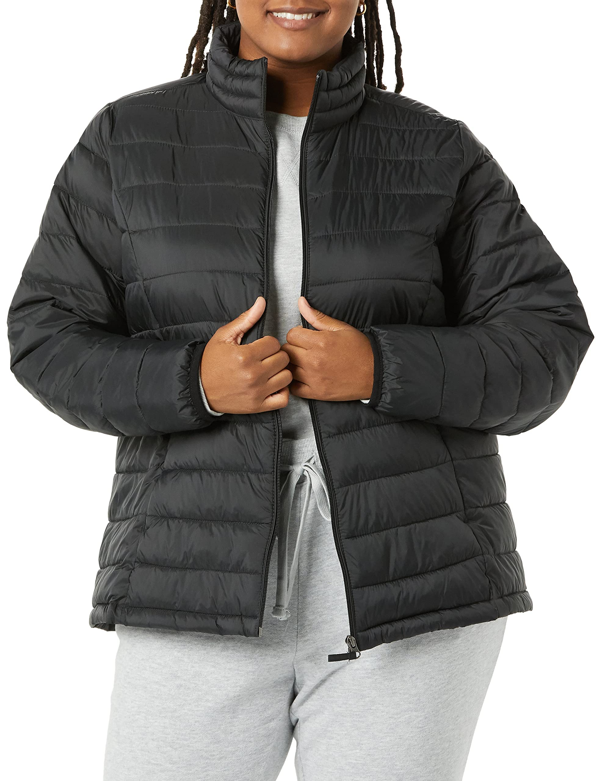 Hawkko Women's Lightweight Long-Sleeve Water-Resistant Puffer Jacket (Available in Plus Size)