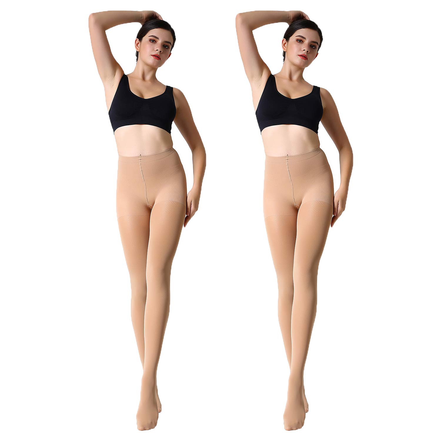 Hawkko Run Resistant Control Top Panty Hose Opaque Tights