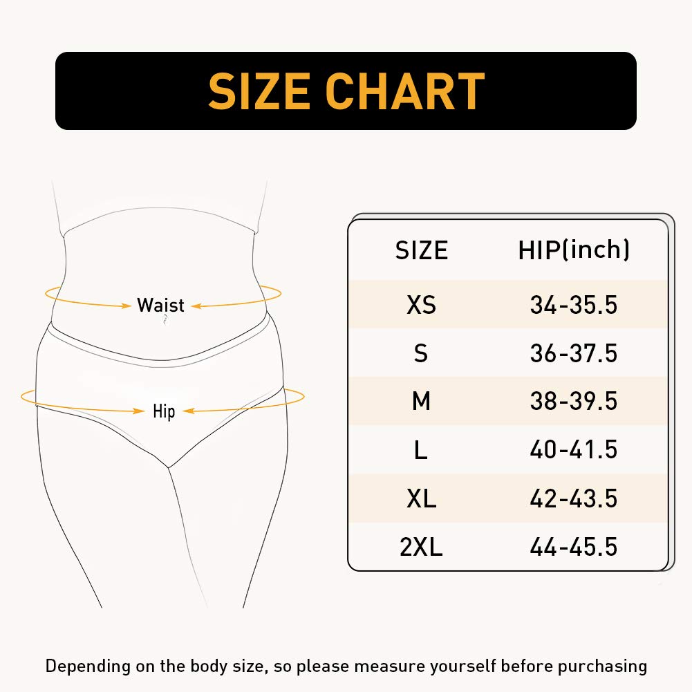 Hawkko Womens Underwear Cotton Hipster Panties Regular & Plus Size 6-Pack