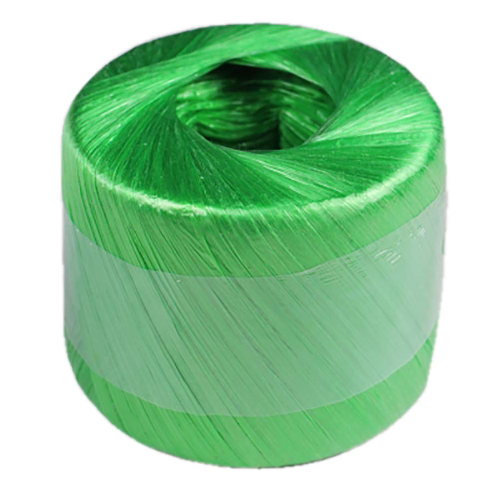 Hawkko 800m Length 2-3cm Width Polyester Nylon Plastic Rope Twine for Packing,Carrying,Hanging,Gardening,Arts and Crafts, Bundling Parcels and Wedding, Decorations,Gift,One Roll Green