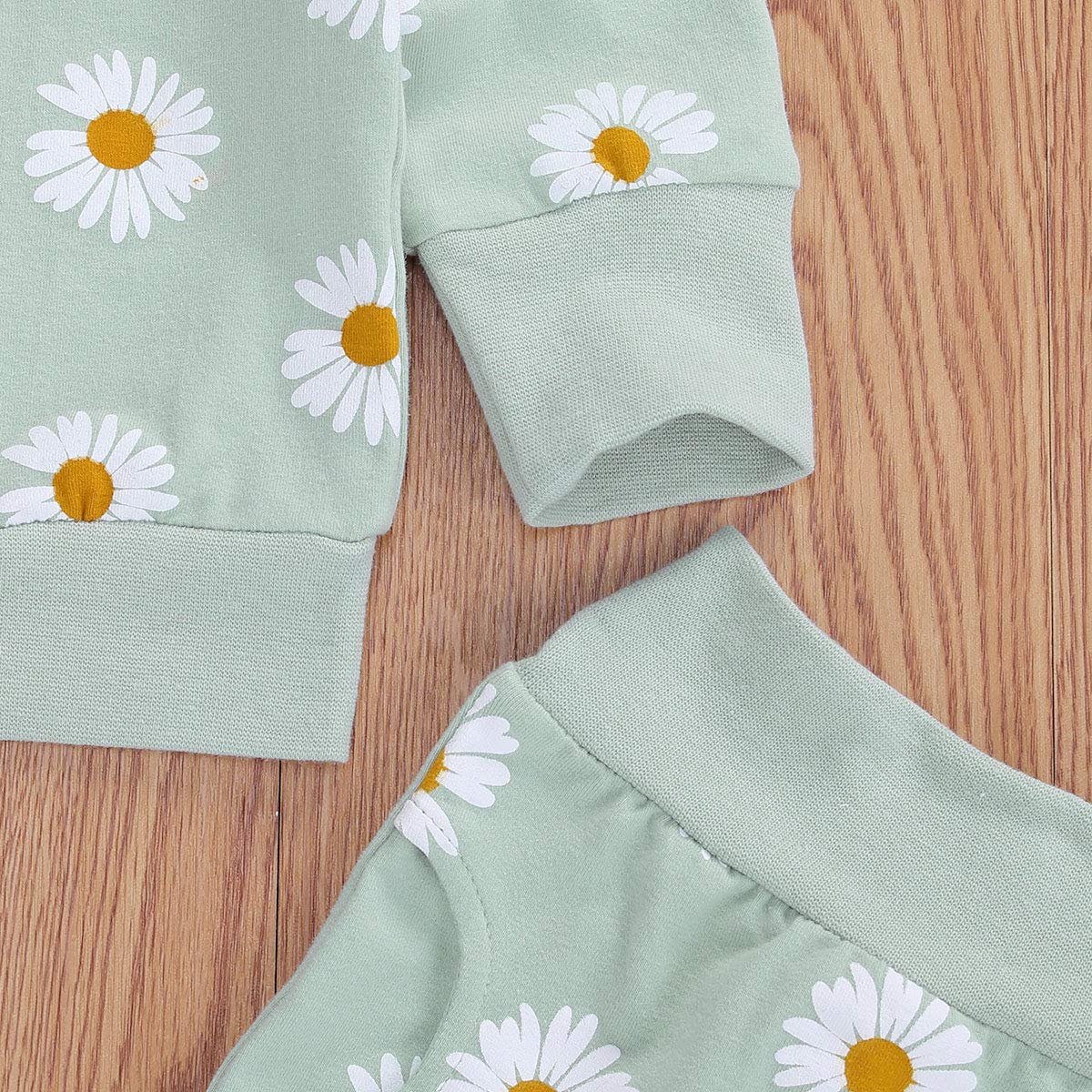 Hawkko Newborn Infant Baby Girl Clothes Set Long Sleeve Sweatshirts Tops Pants Outfits Clothing Gifts 3 6 9 12 18 24 Months Green