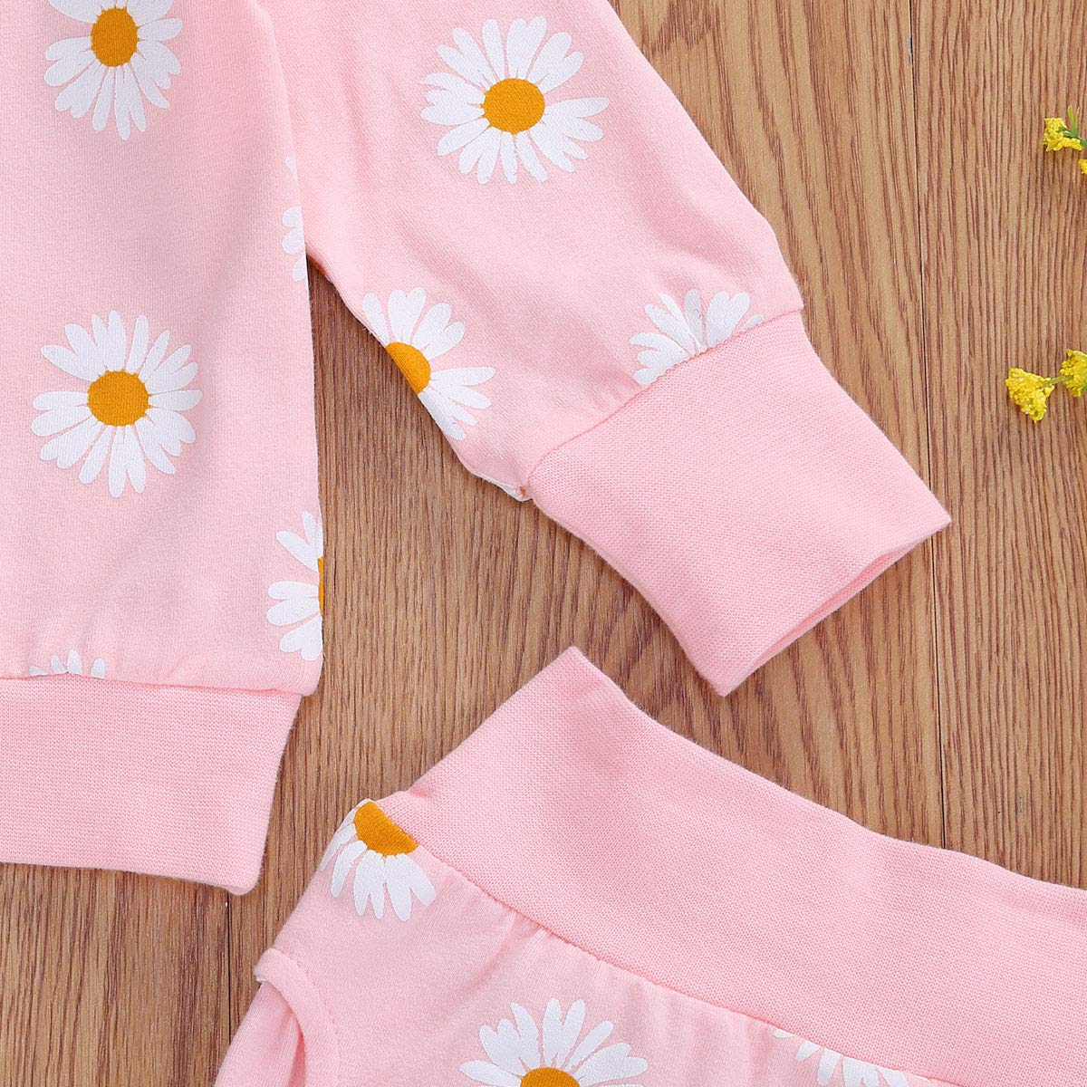 Hawkko Newborn Infant Baby Girl Clothes Set Long Sleeve Sweatshirts Tops Pants Outfits Clothing Gifts 3 6 9 12 18 24 Months Pink