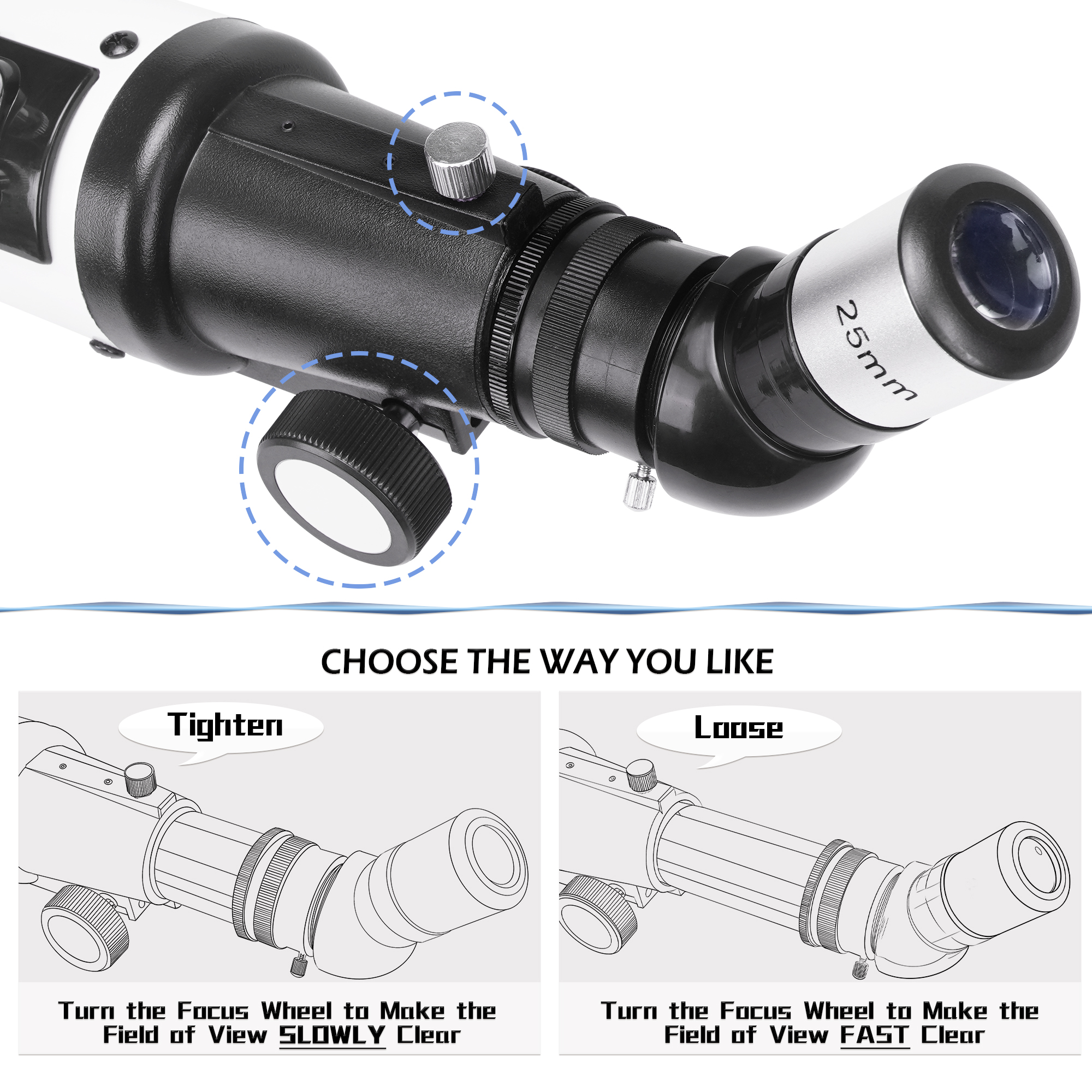 Telescopes for Adults Astronomy, 70mm Aperture and 700mm Focal Length Professional Refractor Telescope for Kids and Beginners with Phone Adapter, AZ Mount and Tripod to Viewing Planets and Stars