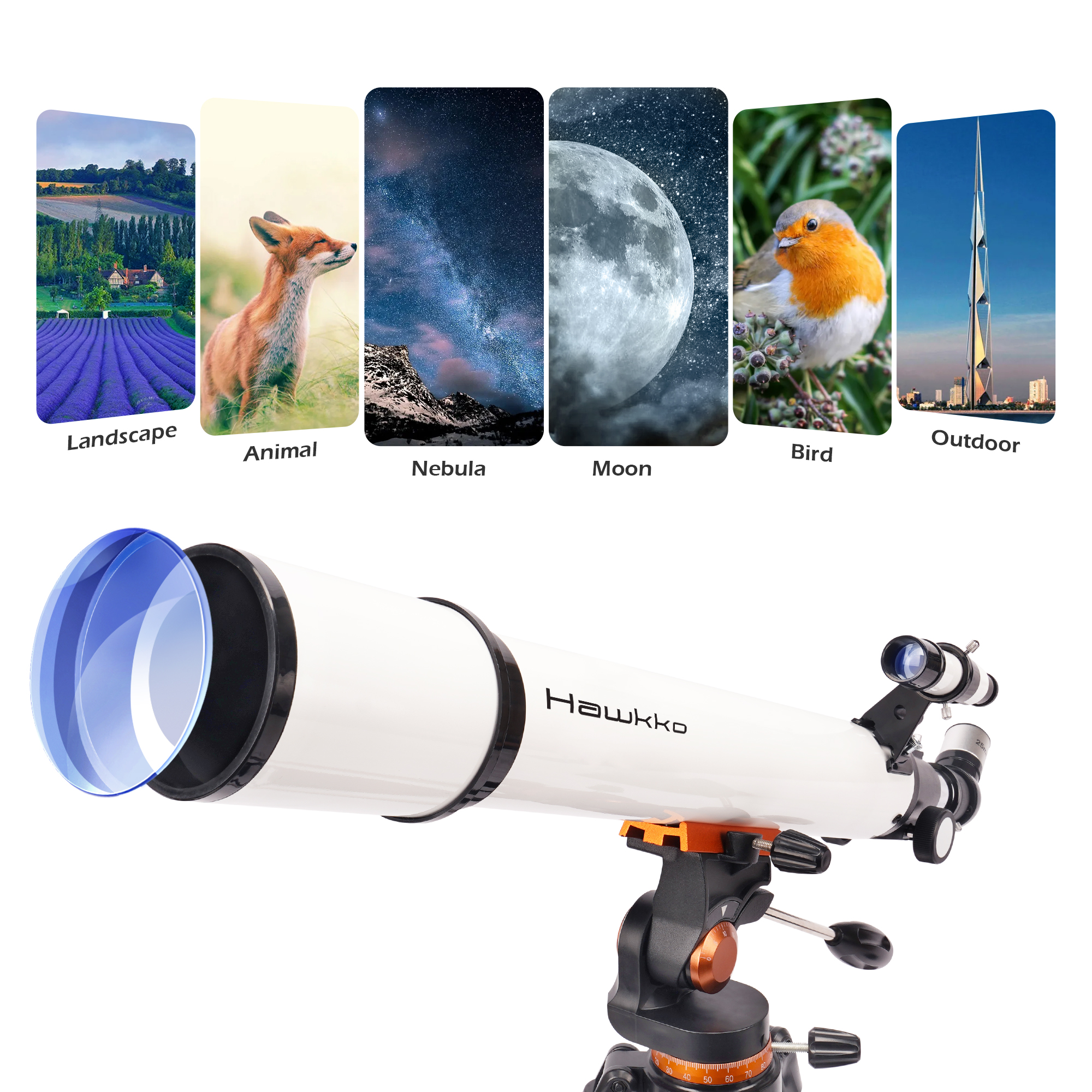 Telescopes for Adults Astronomy, 70mm Aperture and 700mm Focal Length Professional Refractor Telescope for Kids and Beginners with Phone Adapter, AZ Mount and Tripod to Viewing Planets and Stars