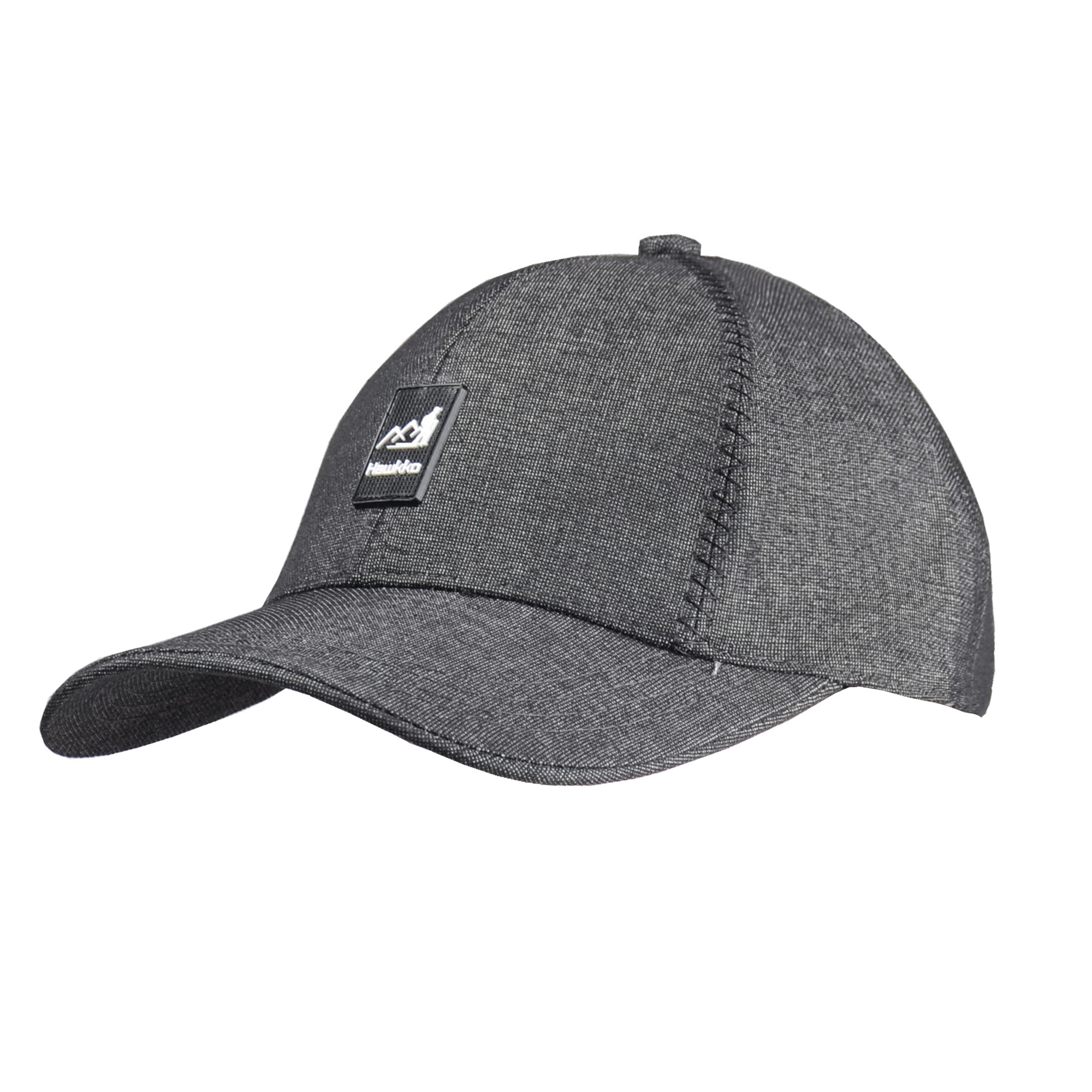 Hawkko Cap Hat Men's Ladies Simple Big Size Cap for sports Running Fishing Mountain climbing(Black)